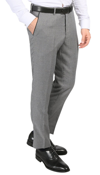 Men's Hilton Skinny Slim Fit Houndstooth Shawl Lapel 2pc Tuxedo - FHYINC best men's suits, tuxedos, formal men's wear wholesale