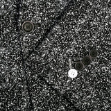 Chicago Slim Fit Black & White Spotted Notch Lapel Suit - FHYINC best men's suits, tuxedos, formal men's wear wholesale
