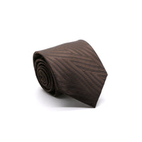 Mens Dads Classic Brown Geometric Pattern Business Casual Necktie & Hanky Set IO-2 - FHYINC best men's suits, tuxedos, formal men's wear wholesale