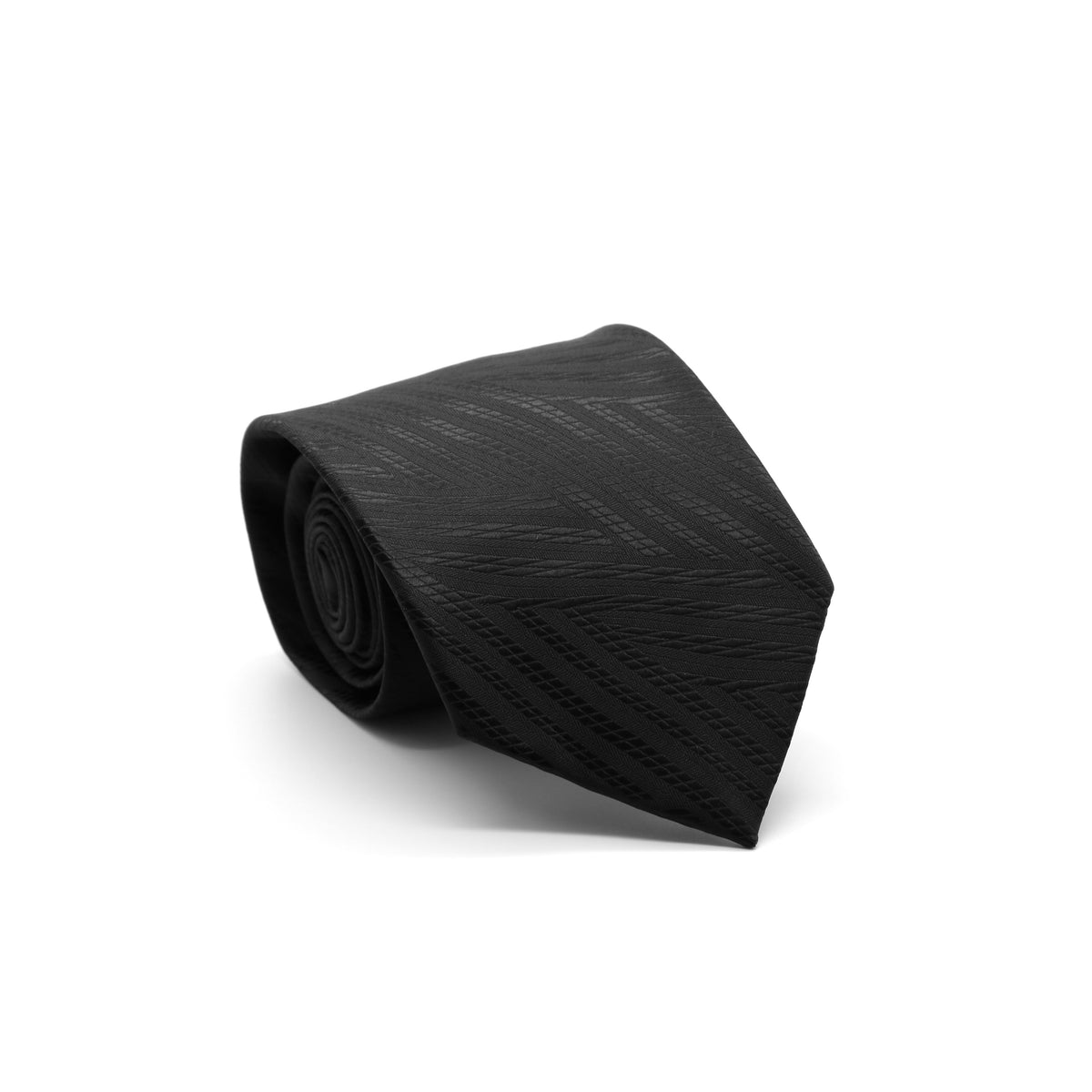 Mens Dads Classic Black Geometric Pattern Business Casual Necktie & Hanky Set IO-3 - FHYINC best men's suits, tuxedos, formal men's wear wholesale