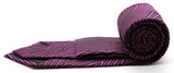 Mens Dads Classic Fuchsia Geometric Pattern Business Casual Necktie & Hanky Set IO-5 - FHYINC best men's suits, tuxedos, formal men's wear wholesale