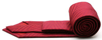 Mens Dads Classic Red Geometric Pattern Business Casual Necktie & Hanky Set IO-7 - FHYINC best men's suits, tuxedos, formal men's wear wholesale