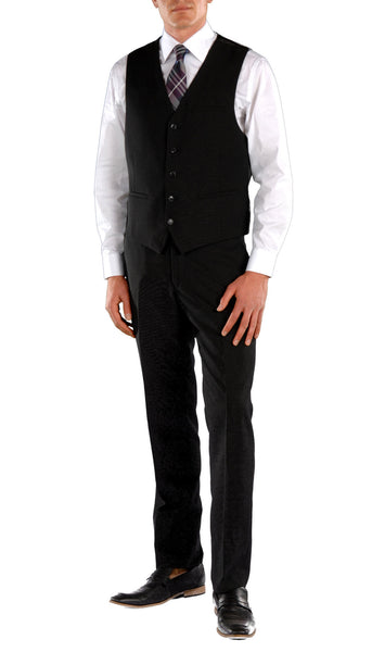 Black Slim Fit Suit  - 3PC - JAX - FHYINC best men's suits, tuxedos, formal men's wear wholesale