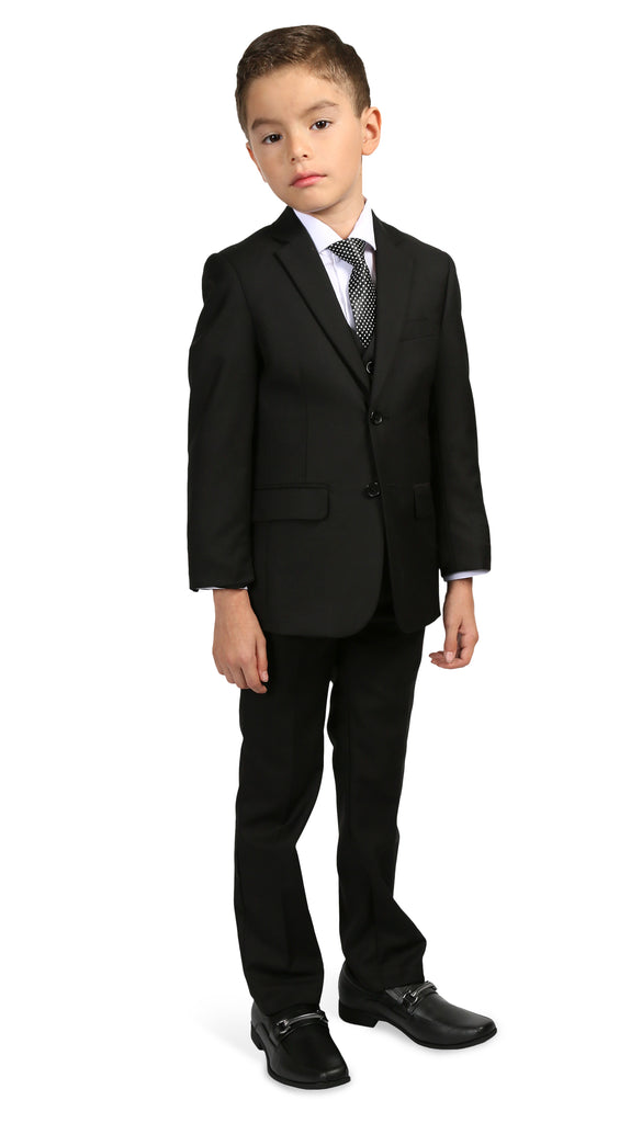 Ferrecci Boys JAX JR 5pc Suit Set Black - FHYINC best men