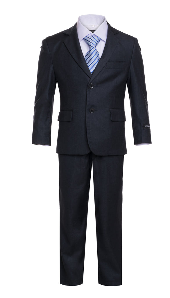 Ferrecci Boys JAX JR 5pc Suit Set Charcoal - FHYINC best men