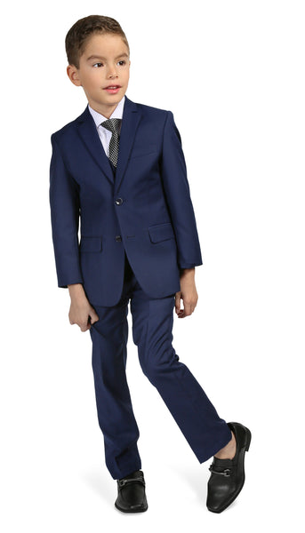 Ferrecci Boys JAX JR 5pc Suit Set Indigo - FHYINC best men's suits, tuxedos, formal men's wear wholesale