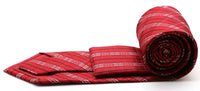 Mens Dads Classic Red Striped Pattern Business Casual Necktie & Hanky Set JO-10 - FHYINC best men's suits, tuxedos, formal men's wear wholesale