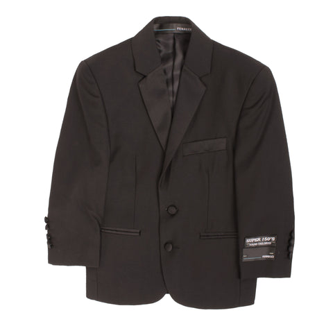 Boys Black KTUX 3pc Premium Tuxedo Suit