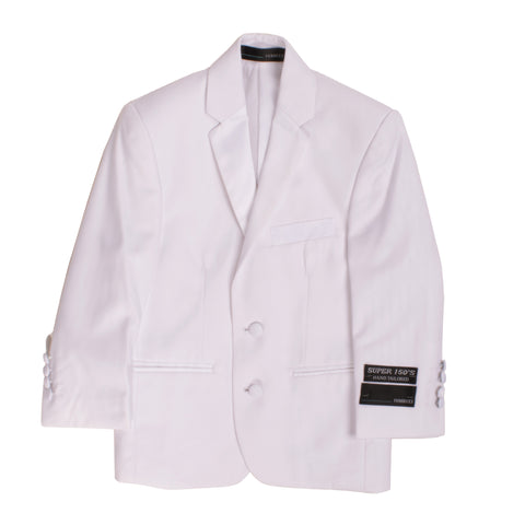 Boys White KTUX 3pc Premium Tuxedo Suit