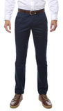 Zonettie Kilo Navy Straight Leg Chino Pants - FHYINC best men's suits, tuxedos, formal men's wear wholesale