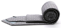 Mens Dads Classic Grey Geometric Pattern Business Casual Necktie & Hanky Set KO-3 - FHYINC best men's suits, tuxedos, formal men's wear wholesale