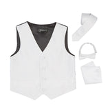 Premium Boys White Diamond Vest 300 Set - FHYINC