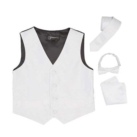 Ferrecci Boys 300 Series Vest Set White