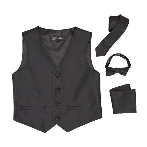 Premium Boys Black Diamond Vest 300 Set