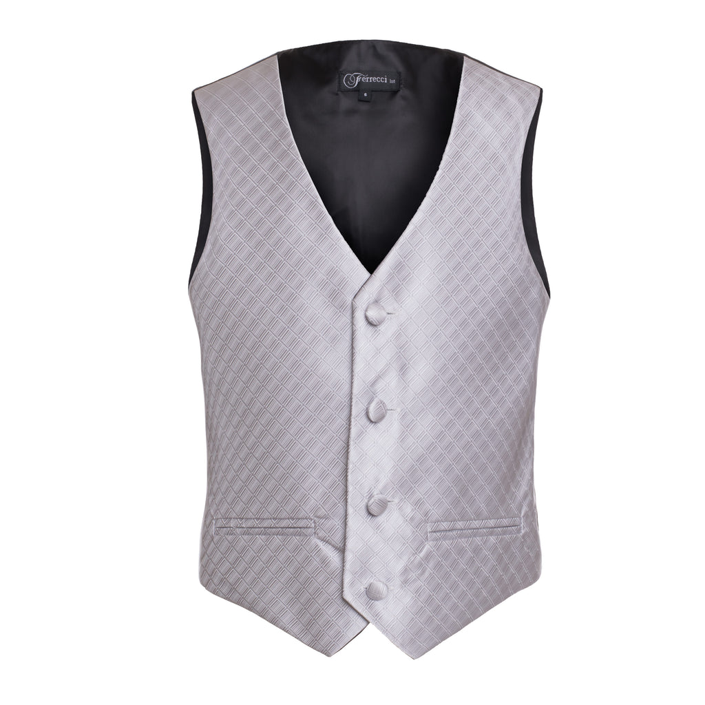 Ferrecci Boys 300 Series Vest Set Silver - FHYINC best men