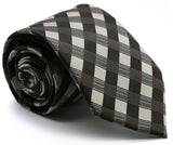 Mens Dads Classic Brown Stripe Pattern Business Casual Necktie & Hanky Set L-4 - FHYINC best men's suits, tuxedos, formal men's wear wholesale