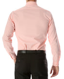 Leo Mens Pink Slim Fit Cotton Dress Shirt - FHYINC best men's suits, tuxedos, formal men's wear wholesale