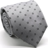 Mens Dads Classic Grey Geometric Pattern Business Casual Necktie & Hanky Set LO-7 - FHYINC best men's suits, tuxedos, formal men's wear wholesale