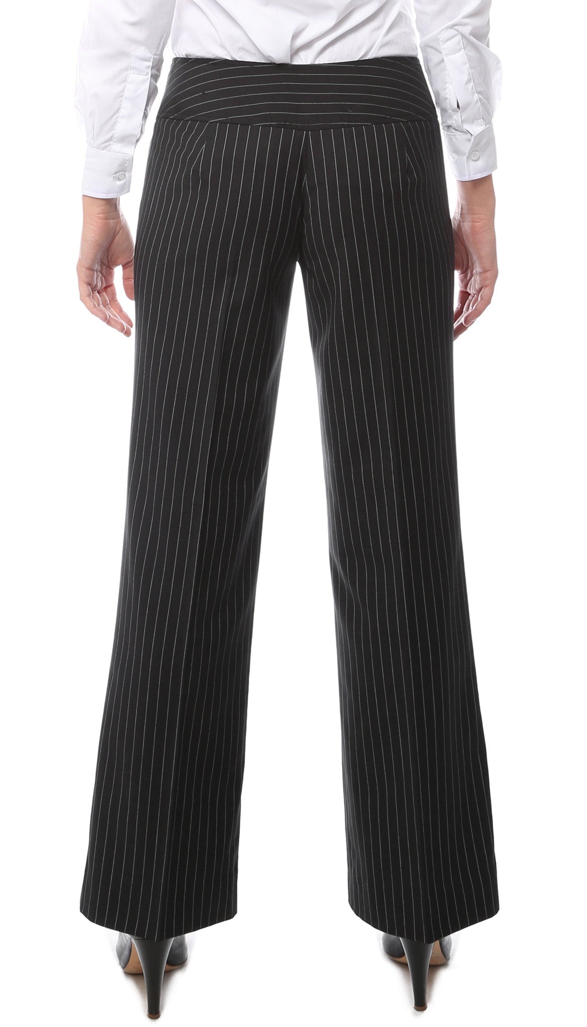 Ferrecci Womens Pinstripe Dress Pants-Plus Size Available