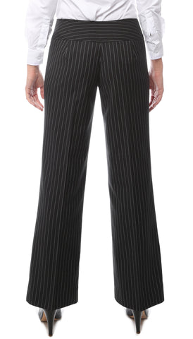 Womens 2789 Black Pinstripe Dress Pants