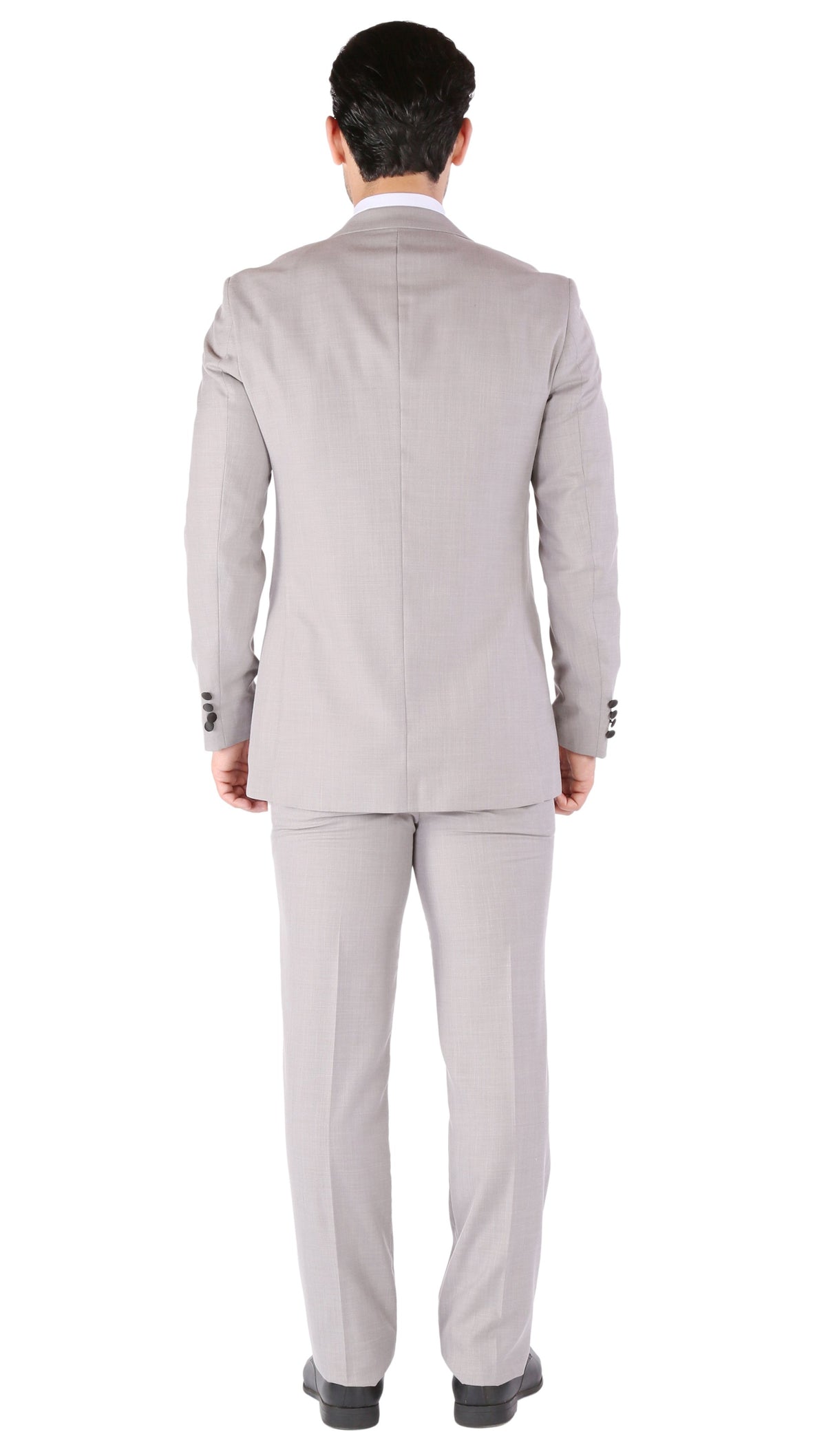 Luna 3pc Slim Fit Grey Peak Lapel Tuxedo - FHYINC best men's suits, tuxedos, formal men's wear wholesale