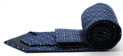 Mens Dads Classic Navy Dot Pattern Business Casual Necktie & Hanky Set M-8