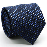 Mens Dads Classic Navy Dot Pattern Business Casual Necktie & Hanky Set M-8 - FHYINC best men's suits, tuxedos, formal men's wear wholesale