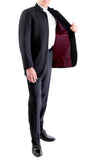 Ferrecci MIRAGE Mandarin Collar 2pc Tuxedo - Black - FHYINC best men's suits, tuxedos, formal men's wear wholesale