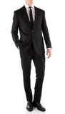 Mason Black Men's Premium 2pc Premium Wool Slim Fit Suit - FHYINC best men's suits, tuxedos, formal men's wear wholesale