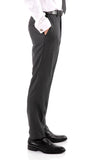 Mason Heather Grey Men's Premium 2pc Premium Wool Slim Fit Suit - FHYINC best men's suits, tuxedos, formal men's wear wholesale