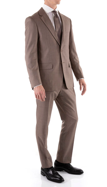 Mason Sand Men's Premium 2pc Premium Wool Slim Fit Suit - FHYINC best men's suits, tuxedos, formal men's wear wholesale