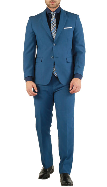 PL1969 Mens Indigo Slim Fit 2pc Suit - FHYINC best men's suits, tuxedos, formal men's wear wholesale