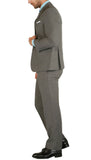 PL1969 Mens Heather Grey Slim Fit 2pc Suit - FHYINC best men's suits, tuxedos, formal men's wear wholesale