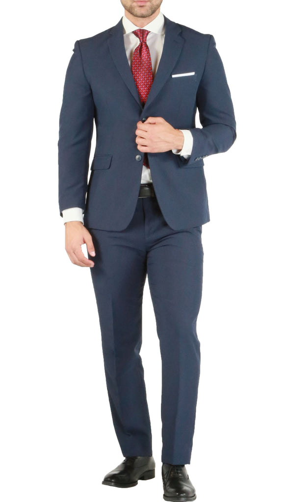 PL1969 Mens Navy Slim Fit 2pc Suit - FHYINC best men