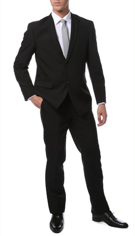 Paul Lorenzo MM Classic Black Slim Fit 2pc Suit