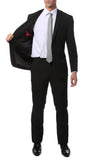 Paul Lorenzo MM Classic Black Slim Fit 2pc Suit - FHYINC best men's suits, tuxedos, formal men's wear wholesale