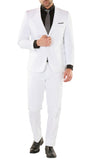 PL1969 Mens White Slim Fit 2pc Suit - FHYINC best men's suits, tuxedos, formal men's wear wholesale