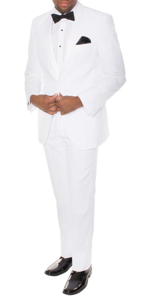 Paul Lorenzo White MMTUX Slim Fit 2pc Tuxedo - FHYINC best men's suits, tuxedos, formal men's wear wholesale