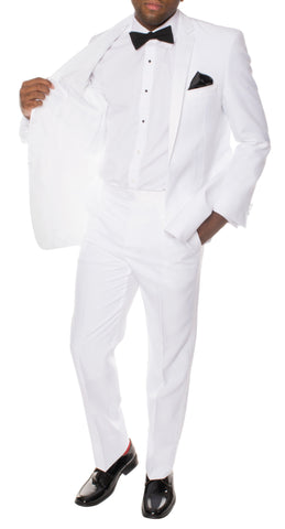 Paul Lorenzo MMTUX White Regular Fit 2pc Tuxedo