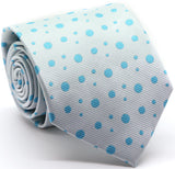 Mens Dads Classic Turquoise Circle Pattern Business Casual Necktie & Hanky Set MO-6 - FHYINC best men's suits, tuxedos, formal men's wear wholesale