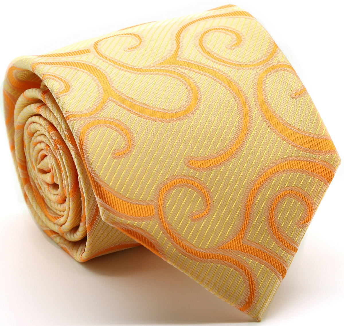 Mens Dads Classic Yellow Paisley Pattern Business Casual Necktie & Hanky Set O-9 - FHYINC best men's suits, tuxedos, formal men's wear wholesale