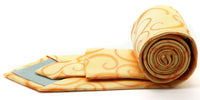 Mens Dads Classic Yellow Paisley Pattern Business Casual Necktie & Hanky Set O-9 - FHYINC best men's suits, tuxedos, formal men's wear wholesale