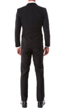 Oslo Black Slim Fit Notch Lapel 2 Piece Suit - FHYINC best men's suits, tuxedos, formal men's wear wholesale