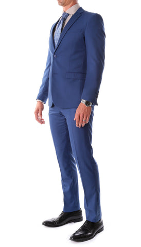 Oslo Indigo Slim Fit Notch Lapel 2 Piece Suit