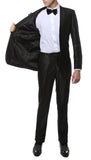 Oxford Black Sharkskin Slim Fit Suit - FHYINC best men's suits, tuxedos, formal men's wear wholesale