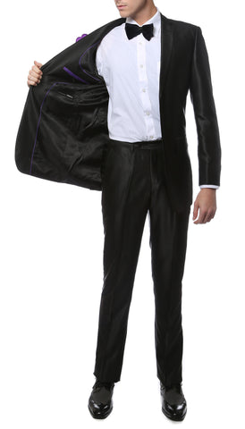 Oxford Black Sharkskin Slim Fit Suit