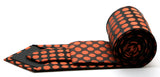 Mens Dads Classic Orange Circle Pattern Business Casual Necktie & Hanky Set PO-7 - FHYINC best men's suits, tuxedos, formal men's wear wholesale