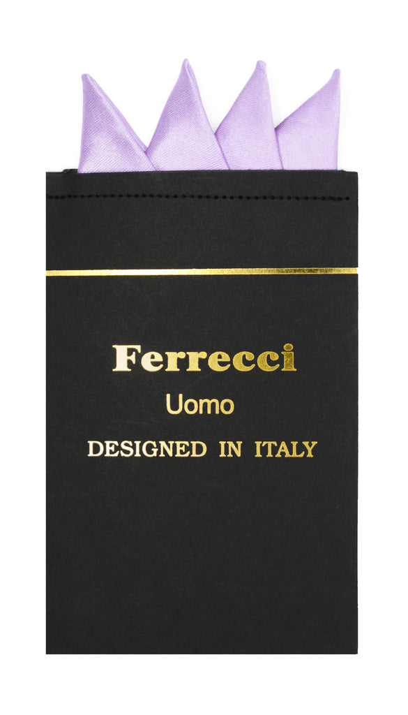 Pre-Folded Microfiber Light Lavender Handkerchief Pocket Square - FHYINC best men