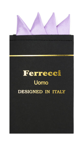 Pre-Folded Microfiber Light Lavender Handkerchief Pocket Square - FHYINC best men's suits, tuxedos, formal men's wear wholesale