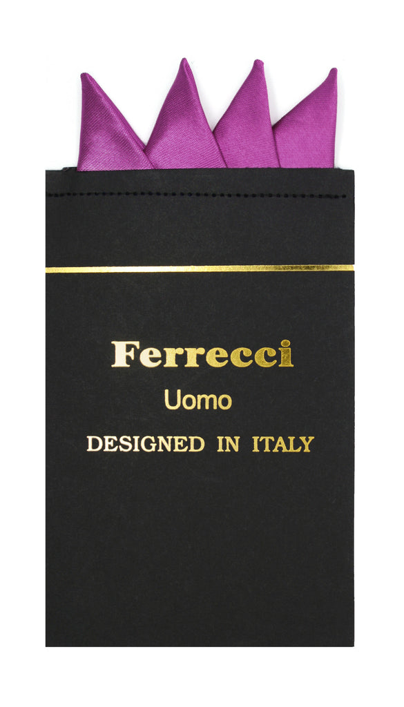 Pre-Folded Microfiber Violet Handkerchief Pocket Square - FHYINC best men